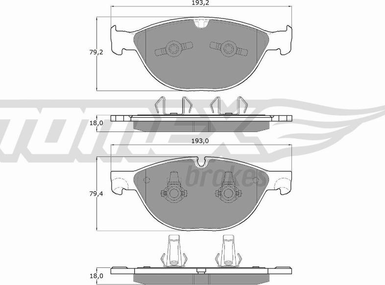 TOMEX brakes TX 18-55 - Гальмівні колодки, дискові гальма avtolavka.club