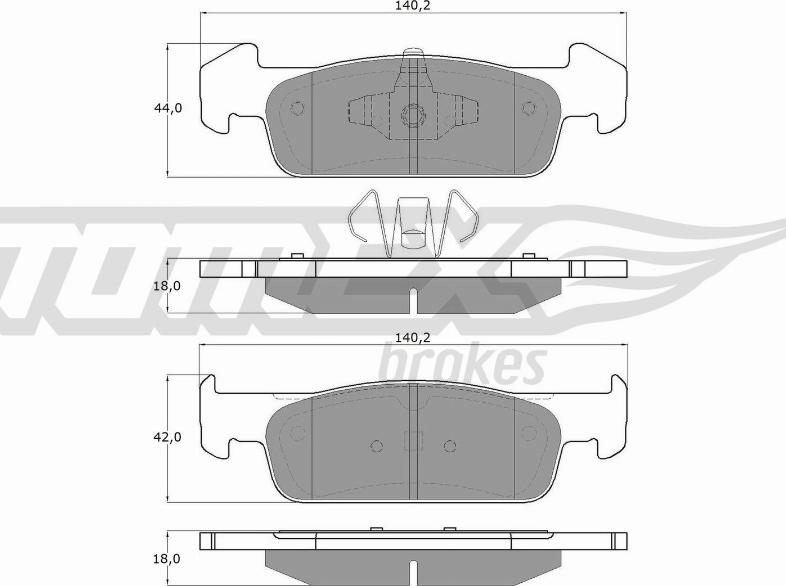 TOMEX brakes TX 18-62 - Гальмівні колодки, дискові гальма avtolavka.club