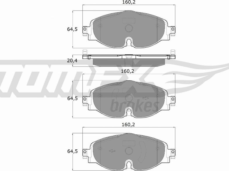 TOMEX brakes TX 18-05 - Гальмівні колодки, дискові гальма avtolavka.club