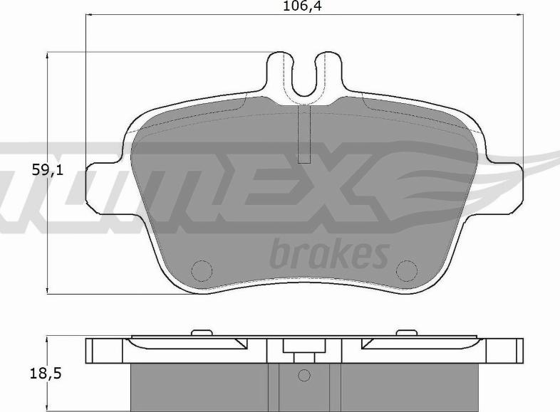 TOMEX brakes TX 18-08 - Гальмівні колодки, дискові гальма avtolavka.club