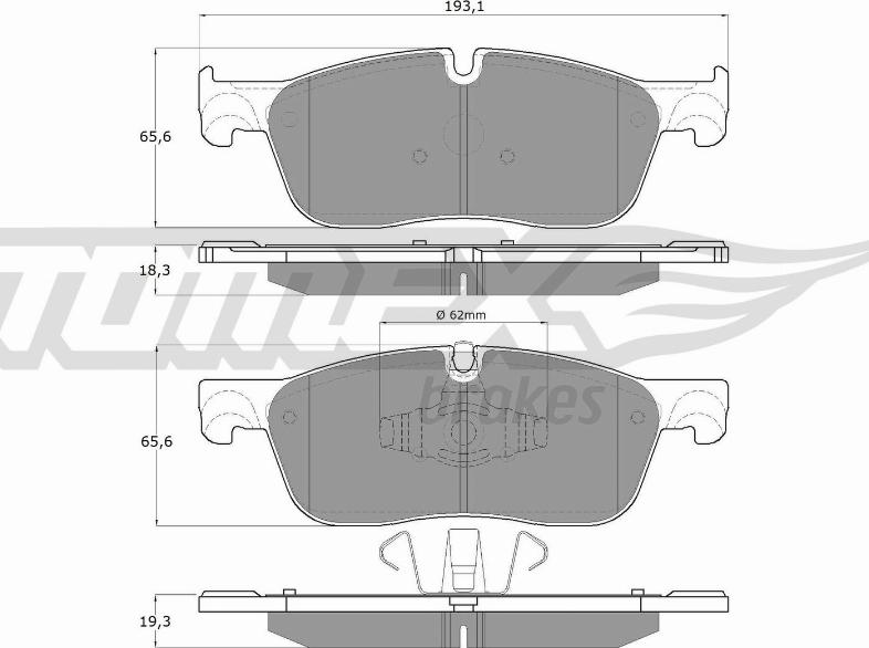 TOMEX brakes TX 18-15 - Гальмівні колодки, дискові гальма avtolavka.club