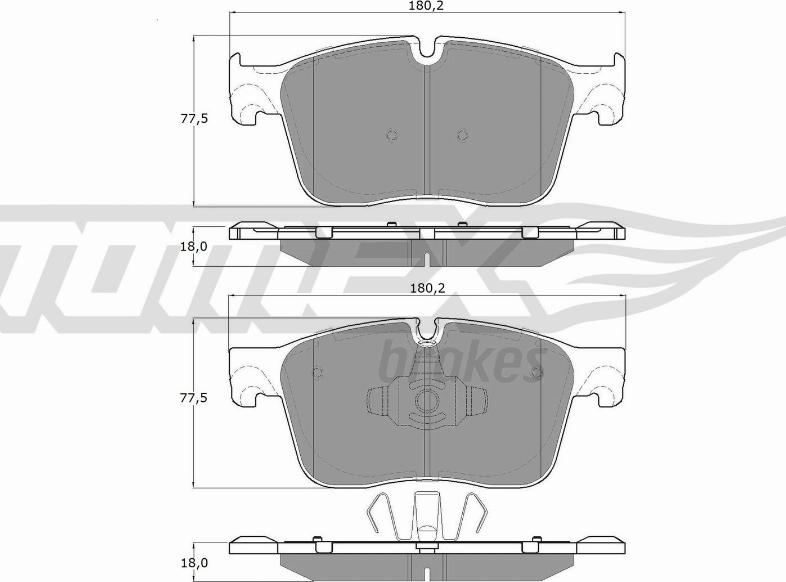 TOMEX brakes TX 18-84 - Гальмівні колодки, дискові гальма avtolavka.club