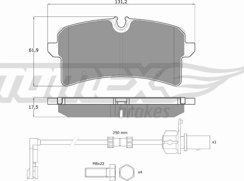 TOMEX brakes TX 18-88 - Гальмівні колодки, дискові гальма avtolavka.club