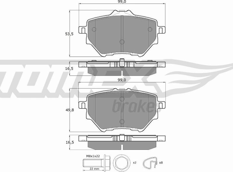 TOMEX brakes TX 18-36 - Гальмівні колодки, дискові гальма avtolavka.club