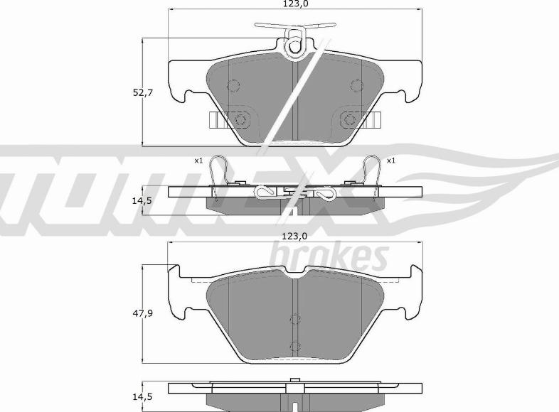 TOMEX brakes TX 18-71 - Гальмівні колодки, дискові гальма avtolavka.club