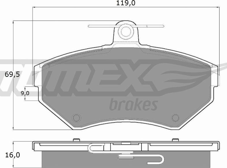 TOMEX brakes TX 13-94 - Гальмівні колодки, дискові гальма avtolavka.club
