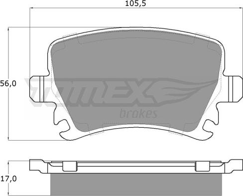 TOMEX brakes TX 13-95 - Гальмівні колодки, дискові гальма avtolavka.club