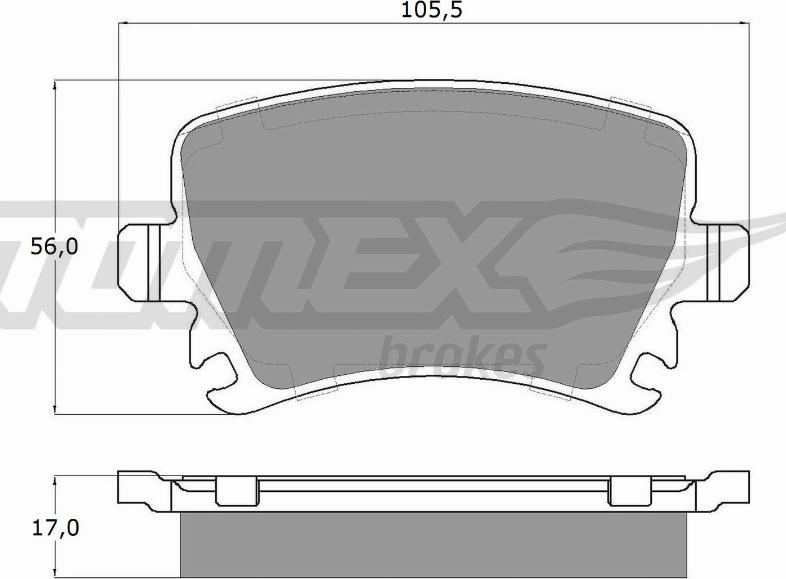 TOMEX brakes TX 13-95 - Гальмівні колодки, дискові гальма avtolavka.club