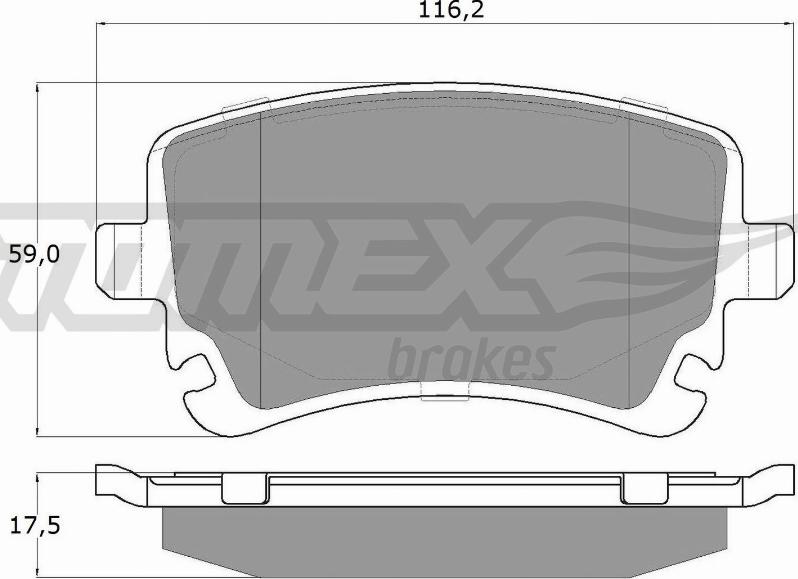 TOMEX brakes TX 13-961 - Гальмівні колодки, дискові гальма avtolavka.club