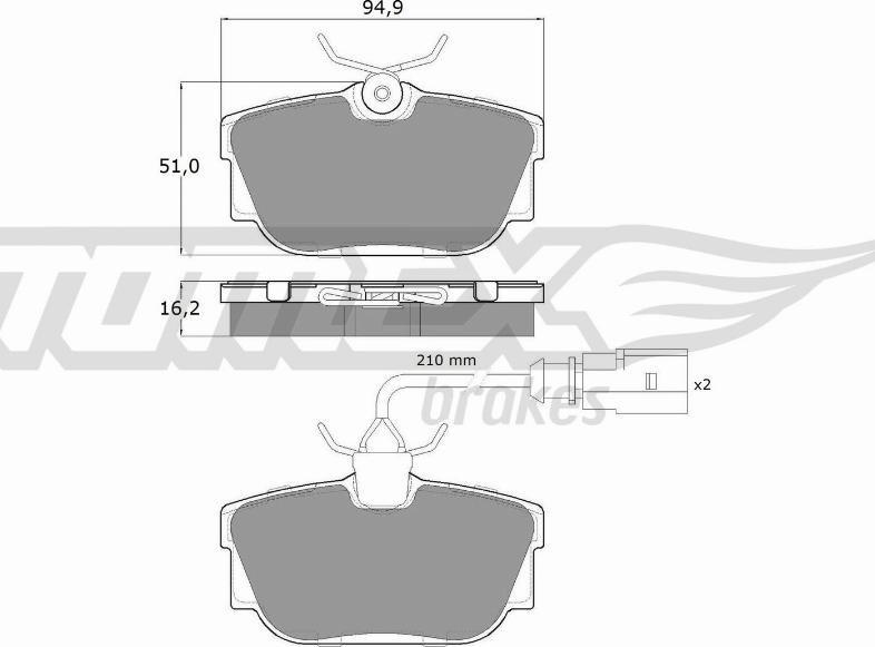 TOMEX brakes TX 13-901 - Гальмівні колодки, дискові гальма avtolavka.club