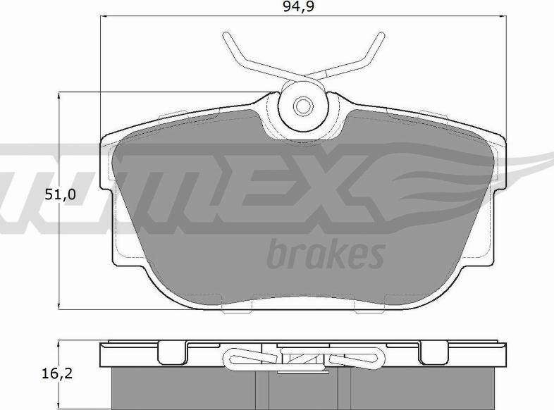 TOMEX brakes TX 13-90 - Гальмівні колодки, дискові гальма avtolavka.club