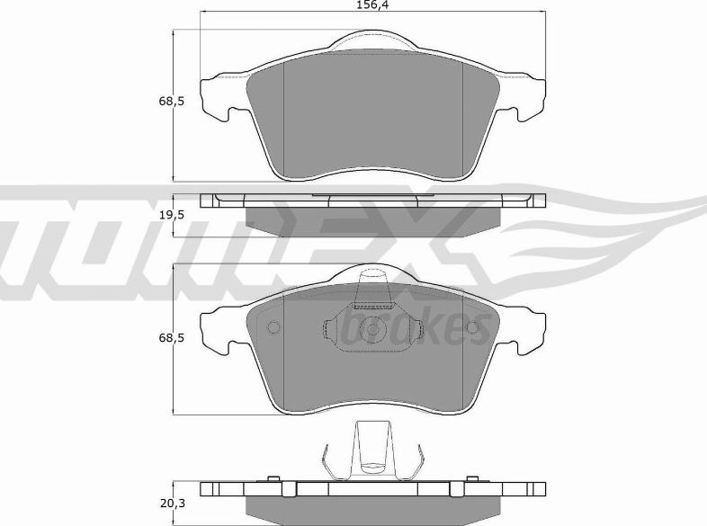 TOMEX brakes TX 13-91 - Гальмівні колодки, дискові гальма avtolavka.club