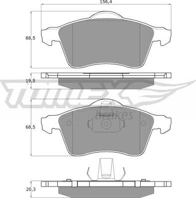 TOMEX brakes TX 13-91 - Гальмівні колодки, дискові гальма avtolavka.club