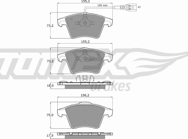 TOMEX brakes TX 13-931 - Гальмівні колодки, дискові гальма avtolavka.club