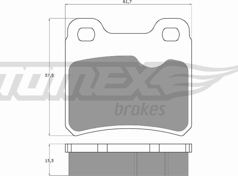 TOMEX brakes TX 13-49 - Гальмівні колодки, дискові гальма avtolavka.club