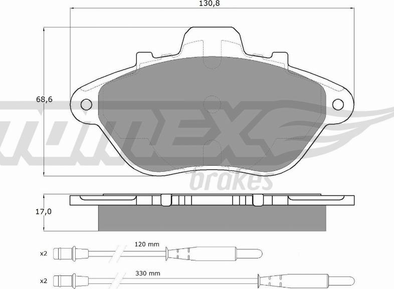 TOMEX brakes TX 13-45 - Гальмівні колодки, дискові гальма avtolavka.club