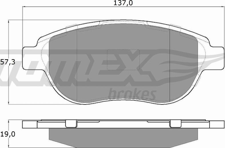 TOMEX brakes TX 13-42 - Гальмівні колодки, дискові гальма avtolavka.club