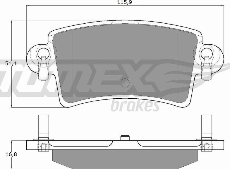 TOMEX brakes TX 13-52 - Гальмівні колодки, дискові гальма avtolavka.club