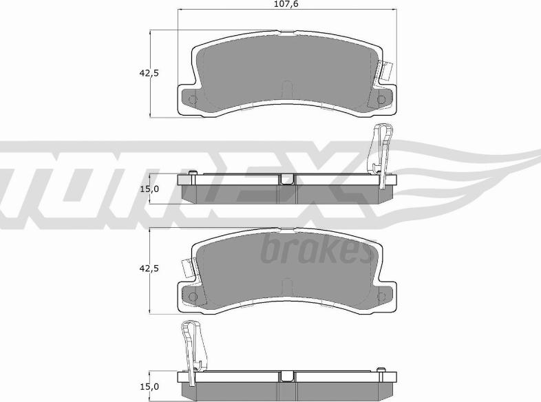 TOMEX brakes TX 13-66 - Гальмівні колодки, дискові гальма avtolavka.club