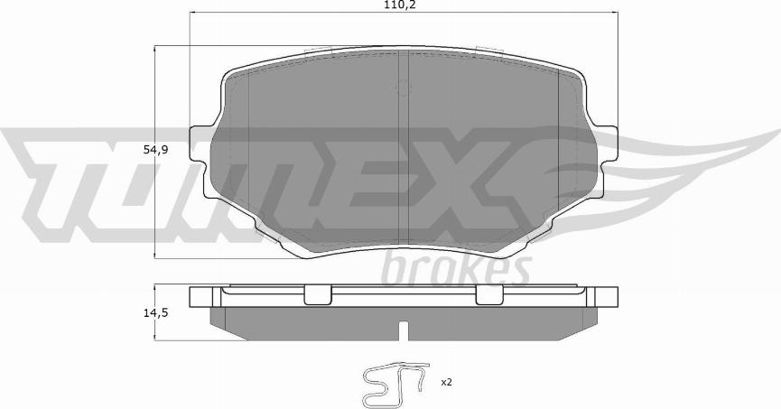 TOMEX brakes TX 13-60 - Гальмівні колодки, дискові гальма avtolavka.club