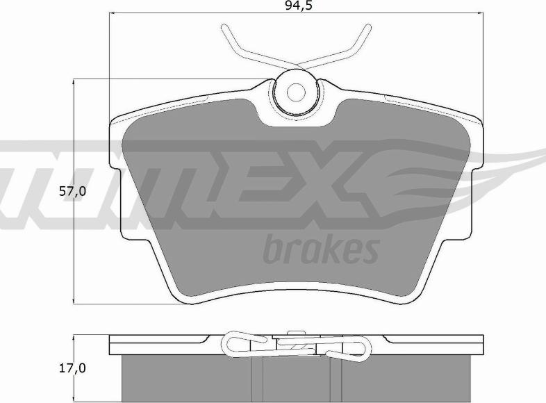 TOMEX brakes TX 13-09 - Гальмівні колодки, дискові гальма avtolavka.club