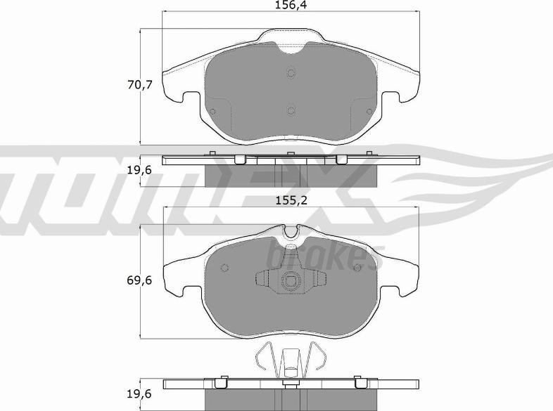 TOMEX brakes TX 13-04 - Гальмівні колодки, дискові гальма avtolavka.club