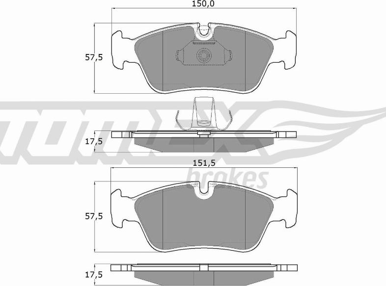 TOMEX brakes TX 13-16 - Гальмівні колодки, дискові гальма avtolavka.club