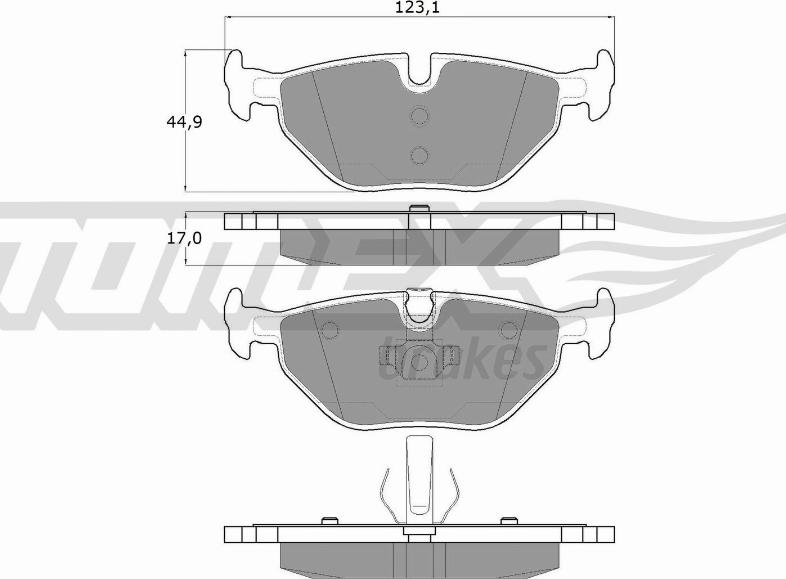 TOMEX brakes TX 13-17 - Гальмівні колодки, дискові гальма avtolavka.club