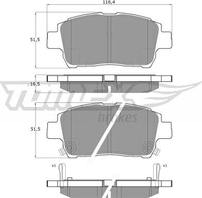 TOMEX brakes TX 13-88 - Гальмівні колодки, дискові гальма avtolavka.club