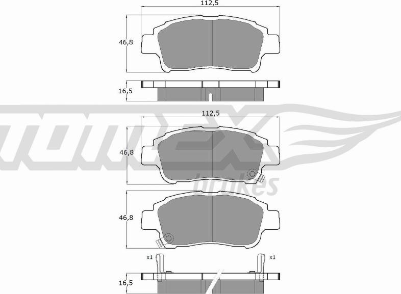 TOMEX brakes TX 13-87 - Гальмівні колодки, дискові гальма avtolavka.club