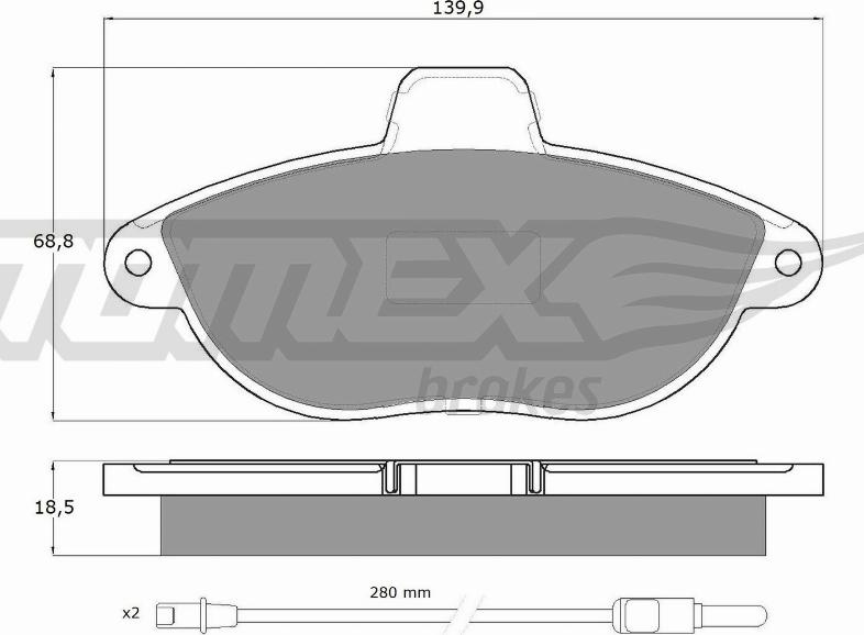 TOMEX brakes TX 13-35 - Гальмівні колодки, дискові гальма avtolavka.club