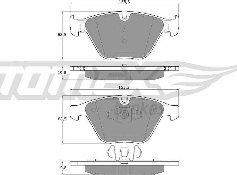 TOMEX brakes TX 13-251 - Гальмівні колодки, дискові гальма avtolavka.club