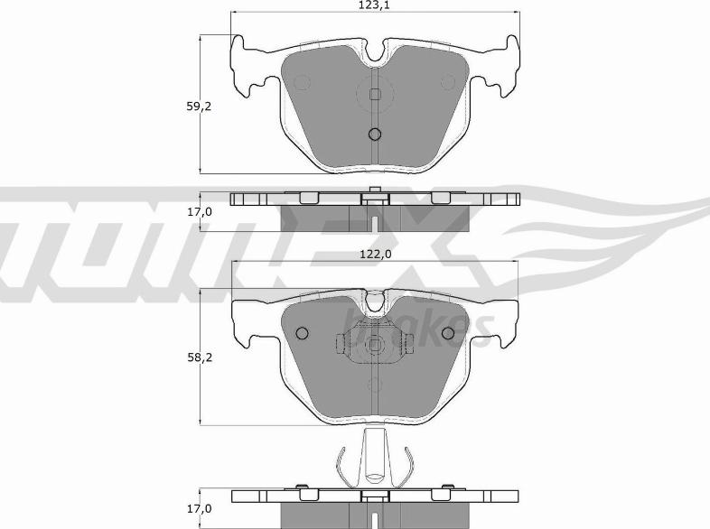 TOMEX brakes TX 13-26 - Гальмівні колодки, дискові гальма avtolavka.club