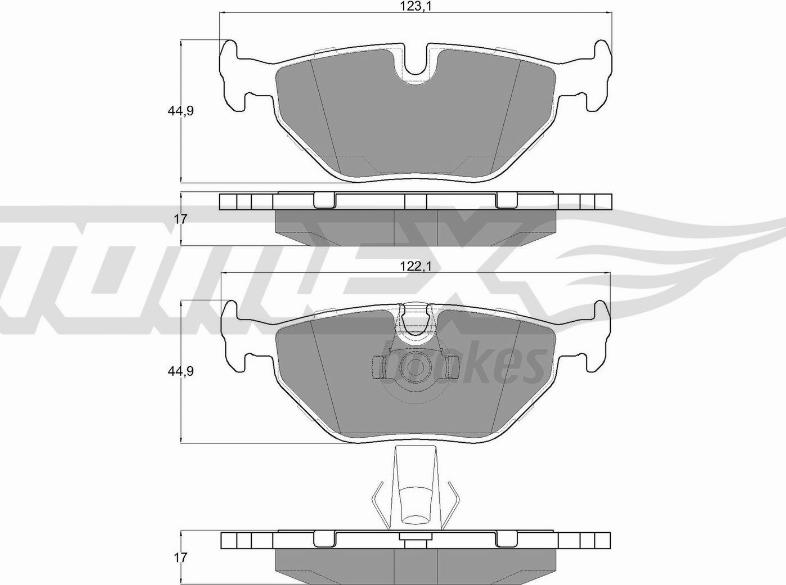 TOMEX brakes TX 13-21 - Гальмівні колодки, дискові гальма avtolavka.club