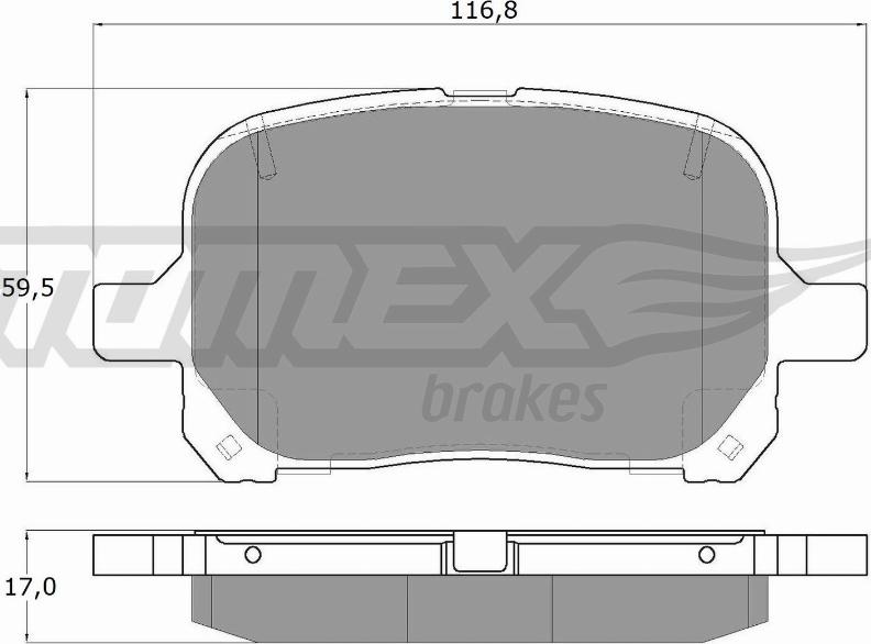 TOMEX brakes TX 13-73 - Гальмівні колодки, дискові гальма avtolavka.club