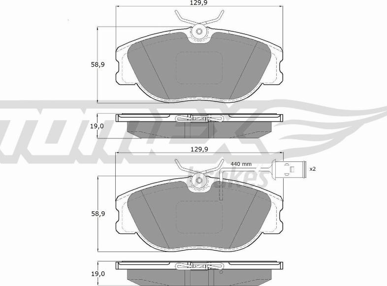 TOMEX brakes TX 12-441 - Гальмівні колодки, дискові гальма avtolavka.club