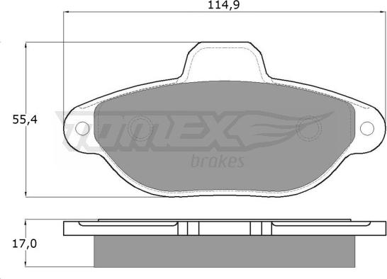 TOMEX brakes TX 12-41 - Гальмівні колодки, дискові гальма avtolavka.club