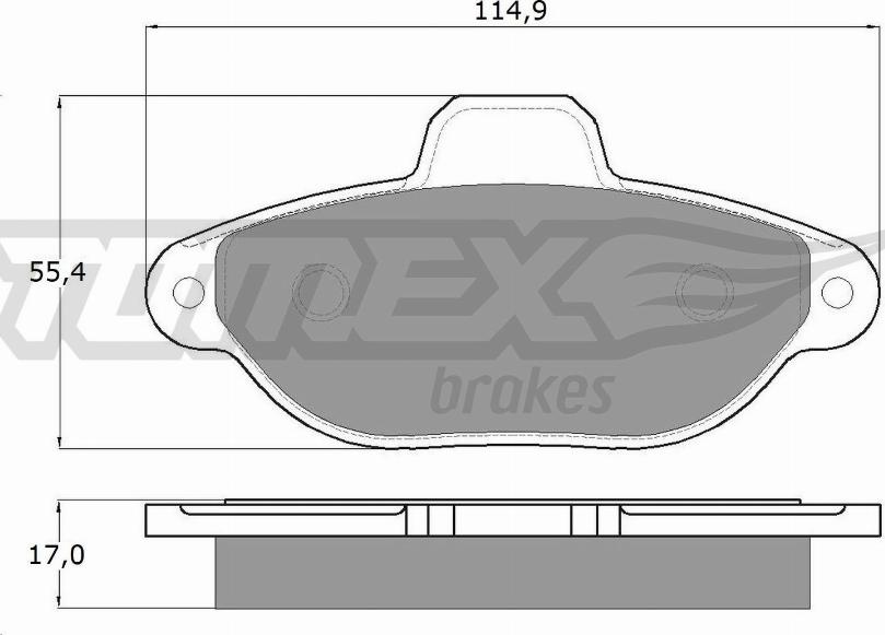 TOMEX brakes TX 12-41 - Гальмівні колодки, дискові гальма avtolavka.club