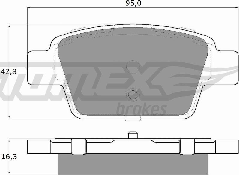 TOMEX brakes TX 12-51 - Гальмівні колодки, дискові гальма avtolavka.club