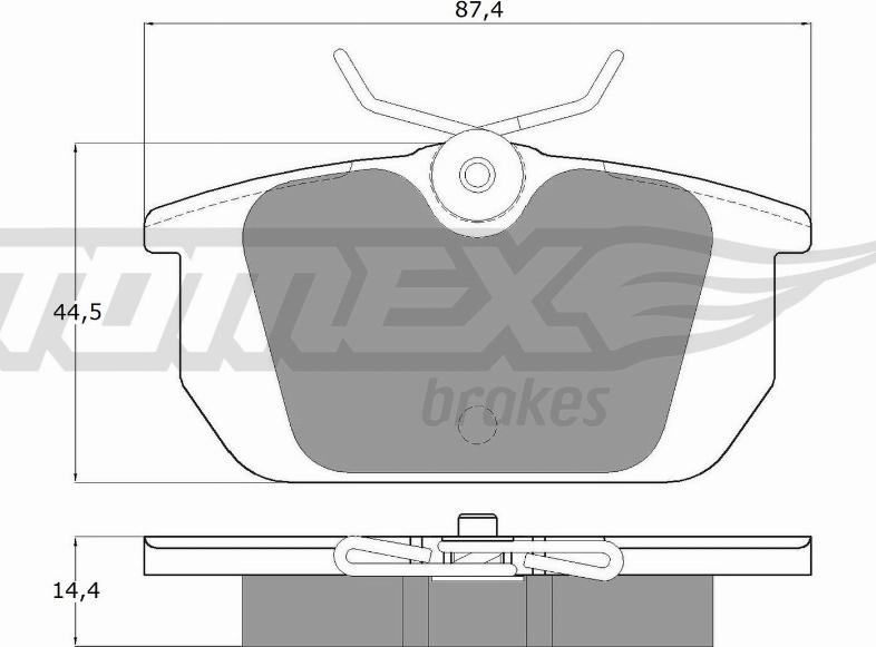 TOMEX brakes TX 12-01 - Гальмівні колодки, дискові гальма avtolavka.club