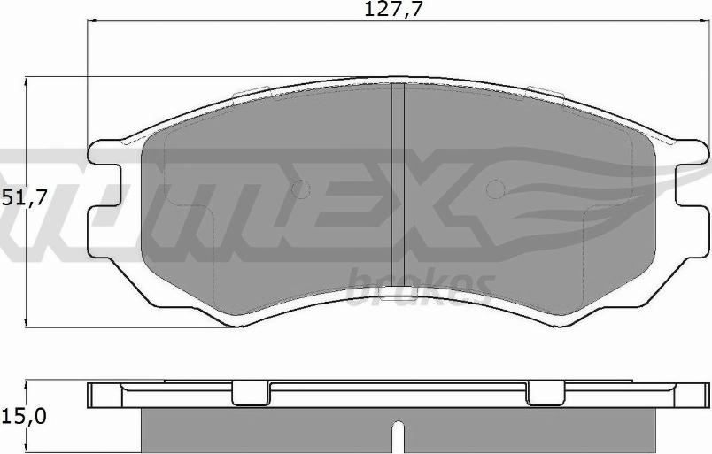 TOMEX brakes TX 12-02 - Гальмівні колодки, дискові гальма avtolavka.club