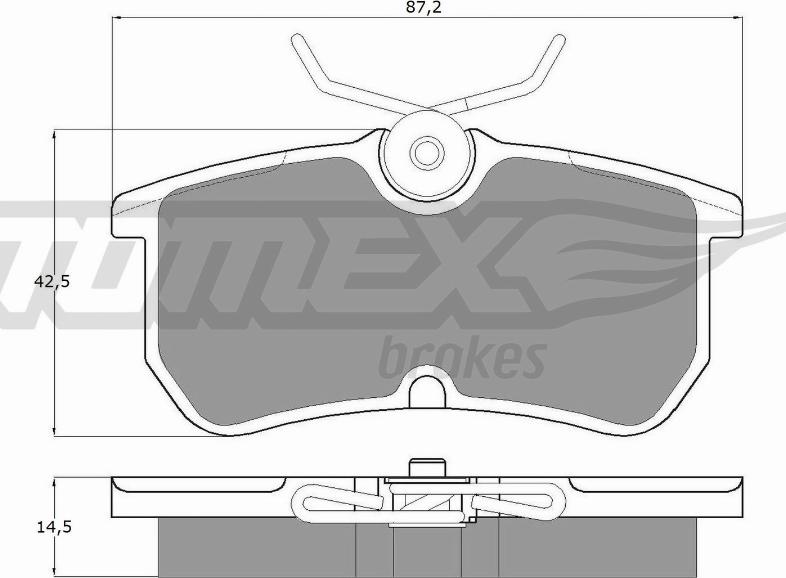 TOMEX brakes TX 12-18 - Гальмівні колодки, дискові гальма avtolavka.club