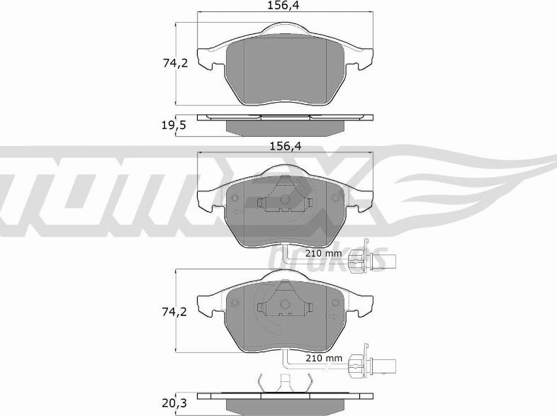 TOMEX brakes TX 12-13 - Гальмівні колодки, дискові гальма avtolavka.club