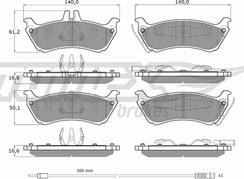 TOMEX brakes TX 12-85 - Гальмівні колодки, дискові гальма avtolavka.club