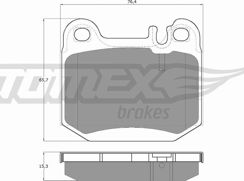 TOMEX brakes TX 12-86 - Гальмівні колодки, дискові гальма avtolavka.club