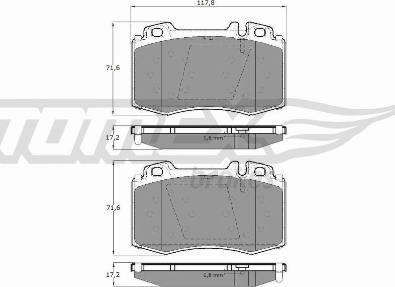 TOMEX brakes TX 12-81 - Гальмівні колодки, дискові гальма avtolavka.club