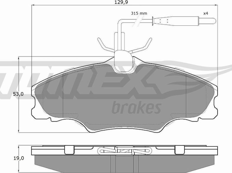 TOMEX brakes TX 12-31 - Гальмівні колодки, дискові гальма avtolavka.club