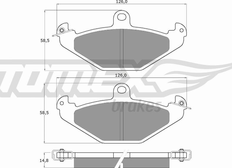 TOMEX brakes TX 12-37 - Гальмівні колодки, дискові гальма avtolavka.club