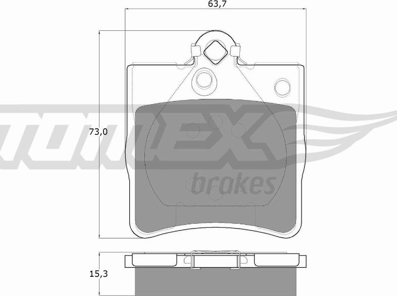 TOMEX brakes TX 12-29 - Гальмівні колодки, дискові гальма avtolavka.club