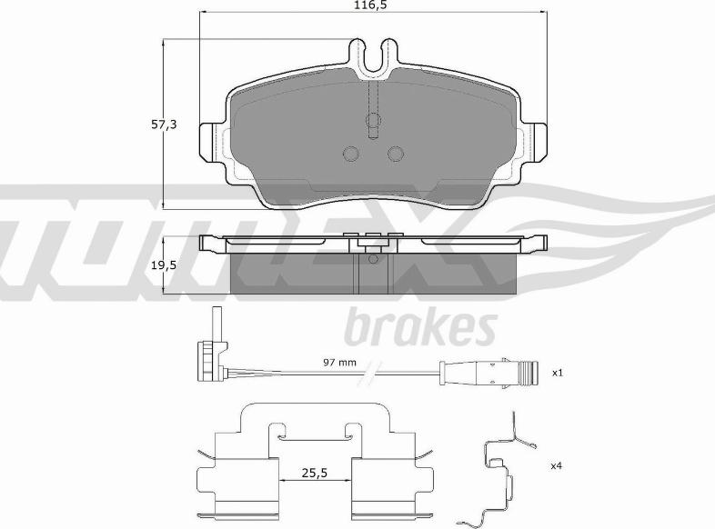 TOMEX brakes TX 12-751 - Гальмівні колодки, дискові гальма avtolavka.club